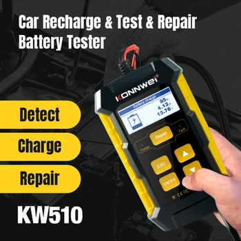KW510 Automobilio Akumuliatoriaus Kroviklį ir Testeris 12V Baterija Prižiūrėtojai dėl Įsukimo ir Įkrovimo Sistemas