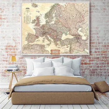 Derliaus Europos Žemėlapis Nacionalinė Geografija Europa Vykdomojo Sienos Žemėlapį Išskirtinį Dizainą Įdomių Komentarų Drobė Spausdinti Lipdukas