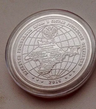 1pcs/daug Pukin Rusijos Prezidentas v. Putinas ir Krymo žemėlapį, sidabro, paauksuoti rusų suvenyrų monetos