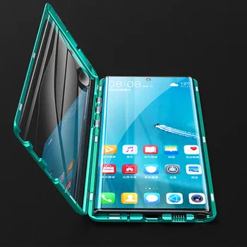 10 Pastaba Plius Padengti 360 Laipsnių Magnetinio Grūdintas Stiklas Case For Samsung Galaxy Note 10 Plus Atsparus Smūgiams Magnetinės Metalo Bamperis Atveju