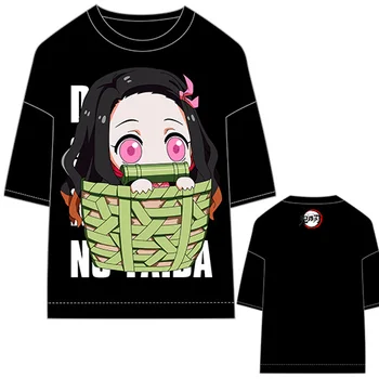Anime!Demon Slayer:Kimetsu nr. Yaiba Kamado Tanjirou Kamado Nezuko Vasaros T-shirt/Hoodies Cosplay Kostiumas Helovinas Nemokamas Pristatymas