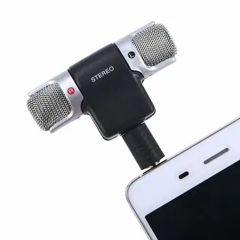 3.5 mm Audio Stereo Micrphone Mini Stereo Mic Diktofonas Įrašyti Mobiliojo Telefono Studija Interviu Mikrofonas
