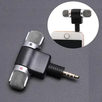 3.5 mm Audio Stereo Micrphone Mini Stereo Mic Diktofonas Įrašyti Mobiliojo Telefono Studija Interviu Mikrofonas