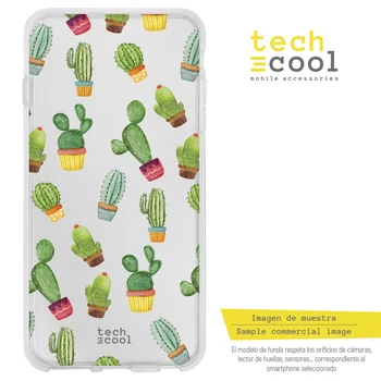 FunnyTech®Silikono Atveju Iphone, 6 /Iphone 6S Kaktusas skaidrus modelius