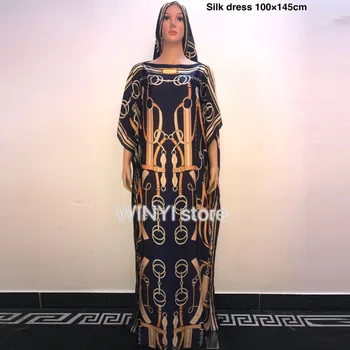 Winyi 2020 Per Ilgą Ilgio Suknelė Moterims Šilko Spausdinti Atostogų Bohemijos Batwing Apykaklės Virš Dydžio Elegantiškas Naujas Mados