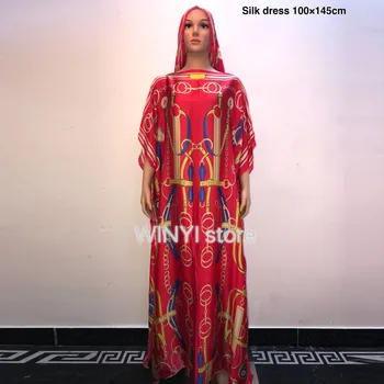 Winyi 2020 Per Ilgą Ilgio Suknelė Moterims Šilko Spausdinti Atostogų Bohemijos Batwing Apykaklės Virš Dydžio Elegantiškas Naujas Mados