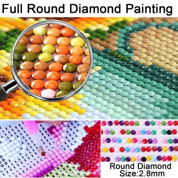 Rankdarbiams 3D diamond siuvinėjimo gyvūnų kvadratiniu dervos diamond su nuotrauka namų dekoras mozaika 