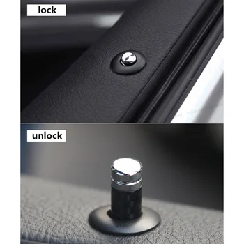 4PCS Anglies Pluošto Varžtas Durų Užraktas Stick Pin Bžūp Atveju, Apdaila, Automobilių Reikmenys BMW E46 E52 
