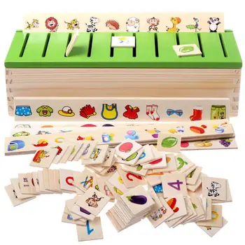 Montessori Žaislas Vaikams, Mediniai Padaras Animacinių Filmų Įspūdį Žvalgybos Mokymosi Montessori Ankstyvojo Ugdymo Įspūdį Žaislas Tiktų