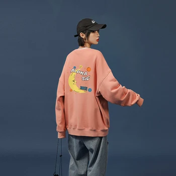 SingleRoad Crewneck Palaidinukė Vyrų 2020 Negabaritinių Spausdinti Japonų Streetwear Harajuku Hip-Hop Mielas Juoda Hoodie Vyrų Susagstomi Megztiniai