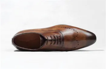 Verslo bullock iškirpti suknelę rankų darbo batus vyrai oxford batai suvarstomi pažymėjo tne visas rungtynes, 
