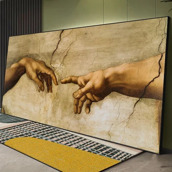 Adomo Michelangelo Garsaus Meno Drobė Paveikslų ant Sienos Menas, Plakatų ir Spausdina Nuotraukas, Gyvenamasis Kambarys