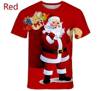 Naujas Mados Spausdinimo Vyrų Atsitiktinis Kalėdų 3D T-shirt vyrams