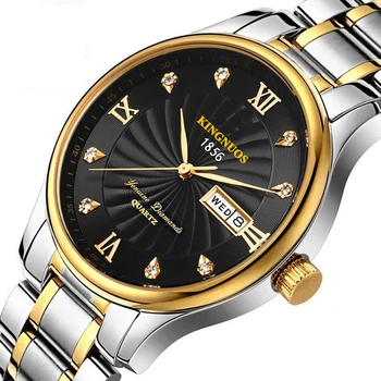 Vyrų Laikrodžiai Montre Homme Marque De Luxe KINGNUOS Mados Stilingas Verslo Žmogus Watch Verslo Kvarcinis Laikrodis Vyrų Laikrodžiai Vyrams