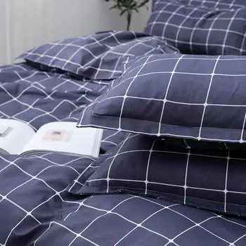 J 2020 naujas patalynės komplektas geometrijos antklode padengti plokščias lapas šiuolaikinės patalynė nustatyti juostele tinklelis lova nustatyti AB pusėje namų tekstilės užvalkalas