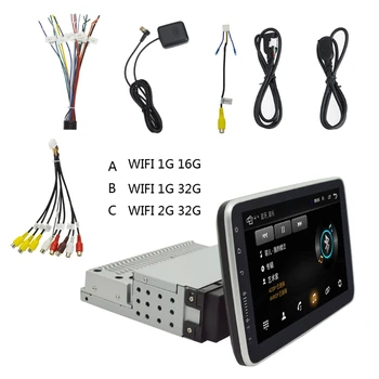 Universalią 1-Din Car Multimedia Player 9 colių Jutiklinis Ekranas Autoradio Stereo Vaizdo GPS WiFi Auto Radijo Atsarginę Kamerą MP5