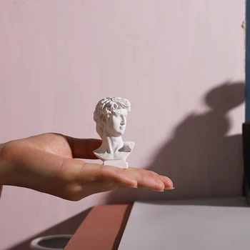 7cm Dervos meno miniatiūrinės figūrėlės namų dekoro eskizas galvos statula krūtinė apdailos statulos gipso eskizas, piešinys mokymo priemonių