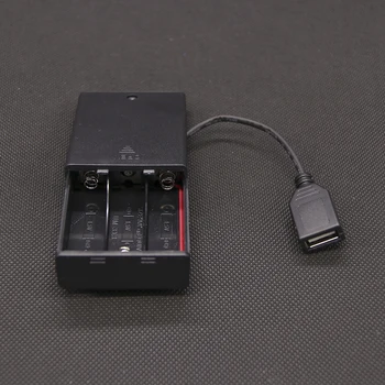 Baterijos dėžutė su usb prievadas, skirtas Lego led apšvietimo komplektas apšvietimo Plytų lego /pin Kūrimo Bloką 