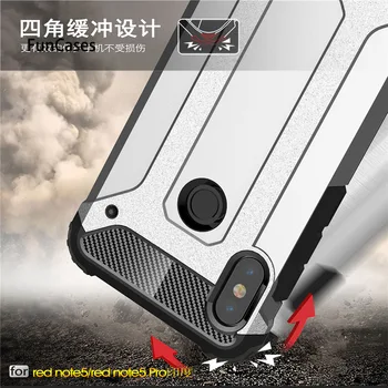 Šarvai Padengti Xiaomi Redmi 5 Pastaba Pro Atveju Hibridas Sunkiųjų Anti-Shock Modelis coque atsparus smūgiams Apie Redmi 5 Pastaba atveju