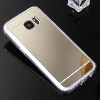 Samsung Galaxy S7 Veidrodis Atveju Minkštos TPU Galinį Dangtelį Samsung galaxy S7 G9300 Atvejais Mobilųjį Telefoną Shell 