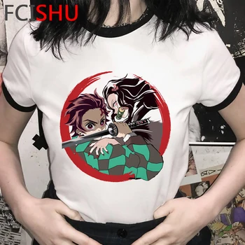 Demon Slayer Juokingas Animacinių filmų Harajuku Marškinėliai Kimetsu Nr. Yaiba Japonų Anime T-shirt Cool Grafika 90s Marškinėlius Hip-Hop Top Tee Vyriška