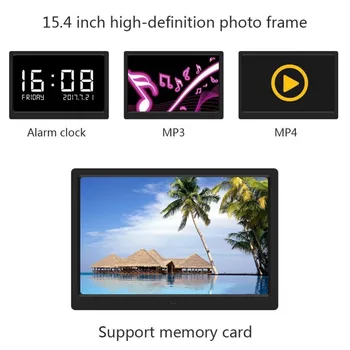 NAUJAS LED 15.4 colių HD, MP3 MP4 Grotuvas Filmų Signalizacijos Skaitmeninių Nuotraukų Rėmeliai gera gimtadienio dovana 1280*800advertising