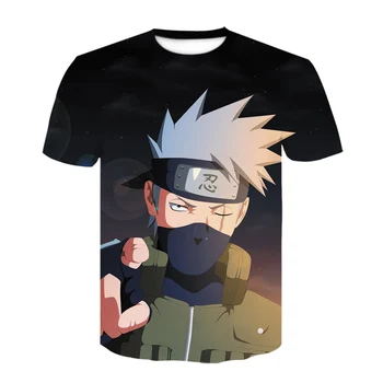 Anime Naruto kakashi marškinėlius Vyrai Moterys 3D t-shirt naruto cosplay Palaidinės naruto kakashi veiksmų skaičius, tee marškinėliai Vyrams Viršūnės