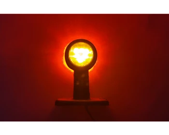 1pair 12 LED Šoniniai Gabaritiniai Lemputė Lemputė Pusėje Pažymėtos Lempa Sunkvežimių, Vilkikų Karavanas Priekabai 12v / 24V Raudona Gintaro spalvos