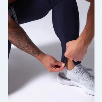 Nauji vyriški medvilniniai slim sporto kelnės didelio dydžio vyriškų jogger sporto mokymo mados užtrauktukas kišeniniai kelnės M-3XL