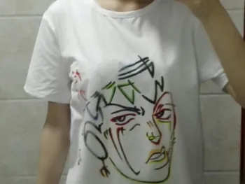 JOJO ' S BIZARRE ADVENTURE Deimantas yra Neperleidžiama Rohan Kishibe Atspausdinta Tee Marškinėliai Cosplay trumpomis Rankovėmis T-shirt