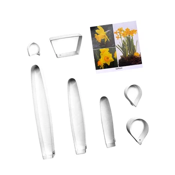 Daffodoil minkštas cukraus gėlių pjaustyklės, kepimo pyragas papuošalai Polimero Molis Šalto Porceliano gumpaste įrankiai