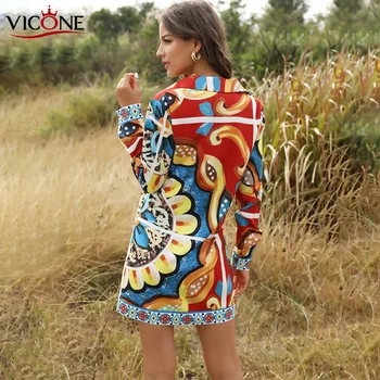 VICONE 2020 Nauja, MOTERŲ Palaidinė Sijonas Red Hot Pardavimo Karšto Pardavimo Spausdinti Tvarstis Vasaros Elegantiška Suknelė