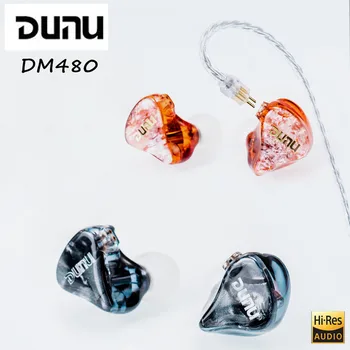 Originali DUNU DM480 HiFi Stereo Ausinės Dual Titano Dinaminis Vairuotojo Hi-Res Audio Ausinių DJ Stebėti Ausines In-Ear IEM DM-480