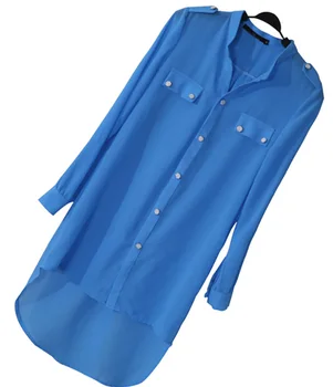 Moterų Bluz femininas slidinėti Marškinėliai Camisas Kimono susagstomi megztiniai Plius dydis 3XL Šifono Tunika Musulmonų Ilgai Marškinėliai Lady Palaidinės atsitiktinis