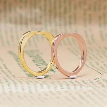 925 Sterlingas Sidabro Visos Žiedas Naujos Širdies Parašas Lanko Meilės Žiedas Moterims Vestuves Dovanų Bižuterijos