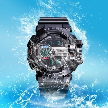 TASGO vyriški Laikrodžiai Top Brand Prabanga Karinės Sporto laikrodis Vyrams, LED Skaitmeninis Laikrodis Vyrų reloj hombre Relogio Masculino