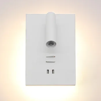 Hartisan Dual USB Prievado Sienos Lempos Jungiklis Naktiniai Skaityti Pagalvėlė LED Nakties Šviesos Knyga Lempos Foną Skleidžiantys Apšvietimo Šviestuvas