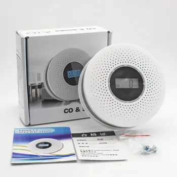2-in-1 Skaitmeninis LED Dujų, Dūmų Signalizacijos Co-Anglies Monoksido Detektorius Balso Įspėjimo Jutiklis Home Security Apsauga