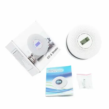 2-in-1 Skaitmeninis LED Dujų, Dūmų Signalizacijos Co-Anglies Monoksido Detektorius Balso Įspėjimo Jutiklis Home Security Apsauga