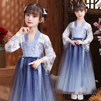 Mielas Vaikai Hanfu Suknelės Vintage Stiliaus Kinijos Mergaičių Tradicinių Princesė Dress Hanfu Cosplay Kostiumų Tango Drabužius Vestido Chino