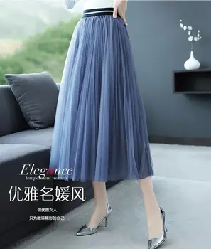 2019 metų pavasarį mados naujų-line sijonas elegantiškas klostuotas sijonas temperamentas akių sijonas sijonas