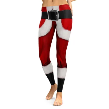 Kalėdų Spausdinimo Antblauzdžiai Įdėti Klubo Elastinga Aukštos Juosmens Legging Kvėpuojantis Linksmų Kalėdų Kelnės