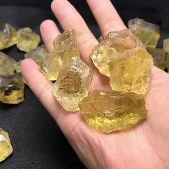 Natūralus citrinas rašė kvarco kristalo neapdoroti akmenys originalus akmenys 100g