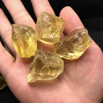 Natūralus citrinas rašė kvarco kristalo neapdoroti akmenys originalus akmenys 100g