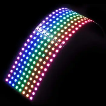 8x32 16x16 Pikselių WS2812 Skaitmeninis Lanksti LED Programos Ekranas Ekranas Individualiai RGB Adresuojamo 5050 Led Juostelės, Moduliai