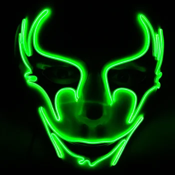 Cosplay Helovinas LED Šviesos Iki Kaukė Festivalis Šalis Kaukės Neon Kaukolė Veido Kaukė Apšvietimas Tamsoje Rekvizitai Suaugusiųjų Šviesos Žaislas