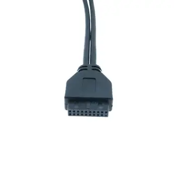 0,5 m USB 3.1 Tipas-C moterį, USB 3.0 20Pin pagrindinėje Plokštėje Panel Mount Kabelis Su Galinio PCI Nugaros Skydelio Plėtra Laikiklis prie PC