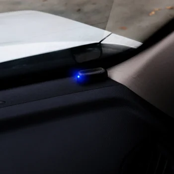 Saulės USB Power Automobilių Signalizacijos Šviesos Anti-Theft Įspėjimo Flash Mirksi Suklastotas Automobilio Led Šviesos 