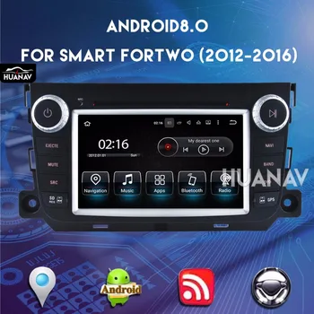 Automobilio DVD grotuvas GPS Navigacija Smart Fortwo 2012-2016 Radijas 2 din car multimedia, GPS Android 8.0 su 8 core autostereo