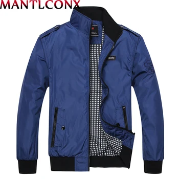 MANTLCONX 2020 Nauja Striukė Vyrams Karšto Pardavimo Kokybės Rudenį, Pavasarį Outwear Mens Apsiaustus Atsitiktinis Tvora Striukės Vyrams Plius Dydis 4XL